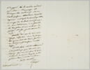 Lettre autographe signée Pierre-Antoine Berryer destinée à Eugène Delacroix, lundi matin 2 avril, image 2/2