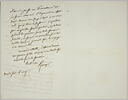 Lettre autographe signée Pierre-Antoine Berryer destinée à Eugène Delacroix, 16 mars 1858, image 1/2