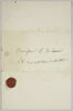 Lettre autographe signée Pierre-Antoine Berryer destinée à Eugène Delacroix, 4 novembre 1858, image 2/2
