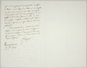 Lettre autographe signée Pierre-Antoine Berryer destinée à Eugène Delacroix, 9 septembre [1860], image 1/2