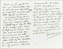 Lettre autographe signée Eugène Delacroix destinée à Pierre-Antoine Berryer, 27 août 1861, image 2/2
