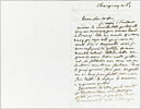 Lettre autographe signée Eugène Delacroix destinée à Pierre-Antoine Berryer, 15 [octobre 1857], image 2/4