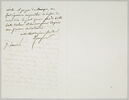 Lettre autographe signée Pierre-Antoine Berryer destinée à Eugène Delacroix, 7 janvier, image 2/2