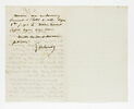 Lettre autographe signée Eugène Delacroix destinée à Pierre-Antoine Berryer , 7 février, image 2/2