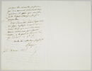 Lettre autographe signée Pierre-Antoine Berryer destinée à Eugène Delacroix, jeudi 18 mai, image 1/2