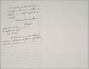 Lettre autographe signée Pierre-Antoine Berryer à Eugène Delacroix, 24 octobre 1855, image 1/2
