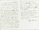 Lettre autographe signée Eugène Delacroix destinée à Pierre-Antoine Berryer, 15 janvier 1861, image 2/2