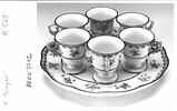 Petit pot à anse d'un ensemble de six sur un plateau circulaire, d'une paire (R 568), d'un service de table (R 550 à 675), image 13/16
