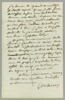 Lettre autographe signée Eug. Delacroix à Joséphine de Forget, 