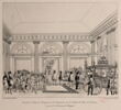 Descente de Voiture, de l'Empereur et de l'Impératrice, sous le Vestibule du Palais des Tuileries, le jour de la Cérémonie du Mariage, image 1/2