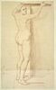 Femme nue, debout, tournée à droite, vue de trois quarts par le dos, image 1/2