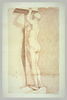 Femme nue, debout, tournée à gauche, vue de trois quarts par le dos, image 2/2