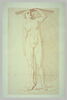 Femme nue, debout, vue de face le bras droit pendant, image 2/2