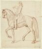 Cavalier et cheval, vus de profil vers la gauche, image 1/2