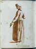 Une femme, vue de profil, image 1/2
