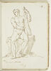 Hercule au repos : assis, il tient sa massue de la main gauche..., image 1/2