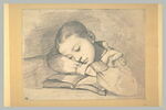 Portrait de sa soeur Juliette Courbet enfant, dormant (vers 1841), image 2/2