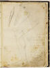Etudes d'armes, et d'une jambe d'homme, et annotations manuscrites, image 1/3
