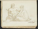 Figure de fleuve, le bras droit reposant sur un vase jaillisant, un bâton..., image 1/2