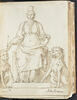 Cybèle assise, vue de face, entourée de deux lions, image 1/2