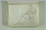 Femme drapée, assise, tournée vers la gauche, le visage incliné,..., image 2/2