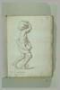 Homme vu de profil tourné vers la droite, tenant sur son épaule droite un..., image 2/2
