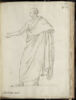 Homme drapé, de profil tourné vers la gauche, l'épaule et le bras droits..., image 1/2