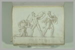 Deux hommes combattant, casqués, armés d'une épée et d'un bouclier,..., image 2/2