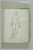 Jeune homme nu, debout, vu de face tenant dans les mains une coupe et une..., image 2/2