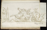 Naïade allongée sur un hippocampe, un amour debout sur un enroulement de..., image 1/2