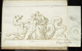 Un monstre marin ailé portant un triton et une néréide, image 1/2