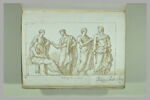 Trois femmes drapées en conversation, l'une d'elles assise, et, à droite,..., image 2/2