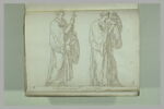 Deux diacres en procession ; à gauche le premier tient un chandelier, ..., image 2/2