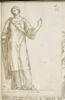 Femme debout, drapée, la tête inclinée vers la gauche, le bras gauche..., image 1/2