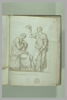 Un homme assis vu de profil vers la droite couronné par un femme drapée..., image 2/2