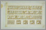 Parthénon, partie de la frise des Panathénées (cavaliers et défilé des chars) et quatre métopes de la façade sud (centauromachie), Athènes, image 2/2