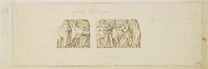 Parthénon, deux fragments de la frise est des Panathénées (partie de la procession), Athènes, image 1/2