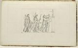 Bas-relief antique représentant des muses rendant hommage à Apollon, image 1/2