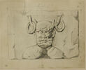 Relevé de bas-relief d'autel avec le dieu Cernunnos, image 1/2