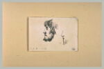 Tête d'homme barbu ; profil d'une autre tête, image 1/2