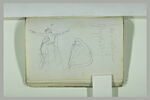 Le Christ descendu de la Croix (?) ; femme voilée assise ; notes manuscrites, image 2/2