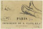Etudes de deux pieds d'homme et deux études de jambes, image 1/2