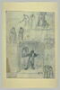 Feuille d'études de plusieurs personnages dont deux boulangers, image 2/2