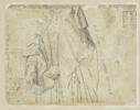 Etude de draperie d'une figure debout, coupée au visage et aux genoux, image 1/2