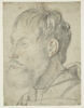 Tête d'homme, cheveux en désordre, de trois quarts à gauche, image 1/2