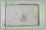 Personnage en cariole, sur une route, image 2/2