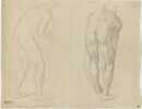 Deux hommes nus, de dos, penchés en avant, image 1/2