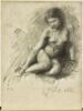 Jeune fille nue assise à terre, image 1/2