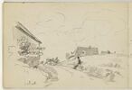 Figure d'homme assis en bordure d'un chemin, à Sotteville, image 1/4