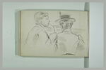 Une femme, de dos, et un jeune homme, devant une partition de Debussy, image 2/2